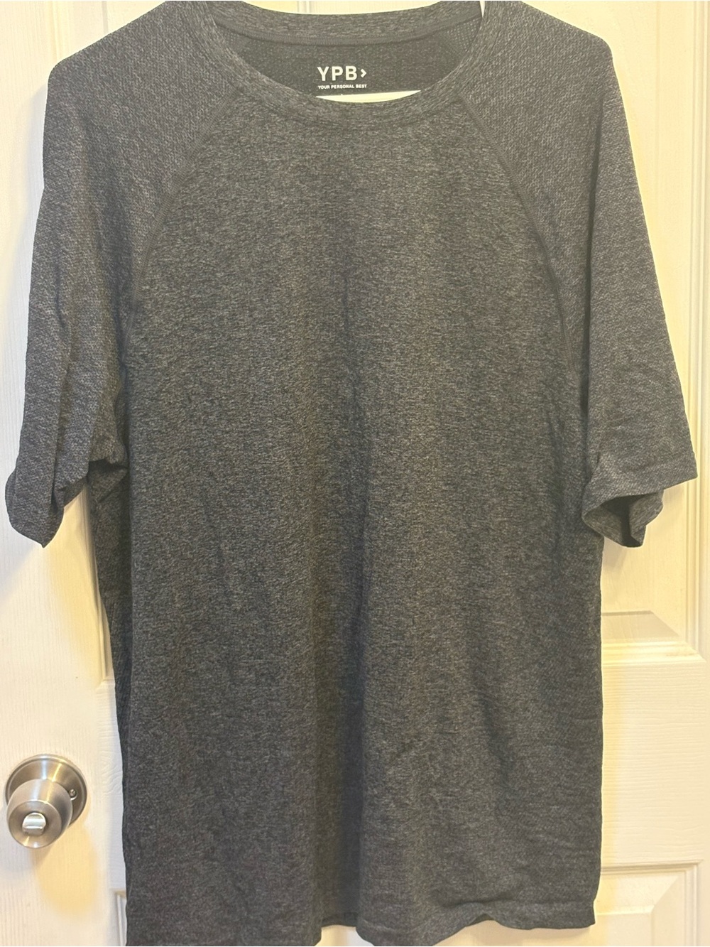 YPB Men's Short Sleeve Crew Neck T-Shirt in Heather Charcoal